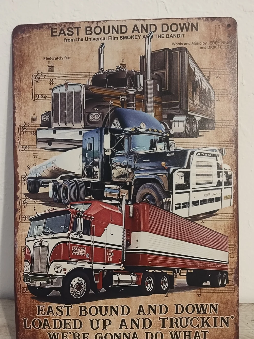 Metal Poster, Gift For Trucker, very good condition 12